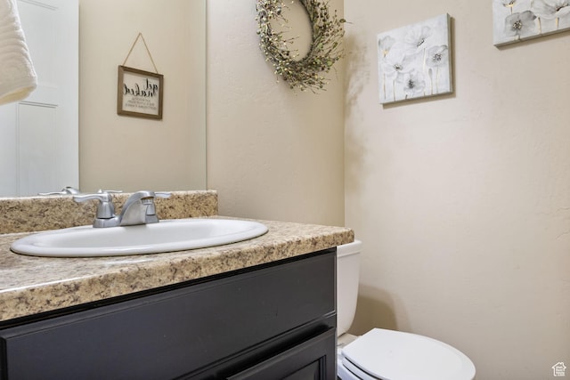 4114 E Cherokee St, Eagle Mountain, UT 84005 - half bathroom with vanity and toilet