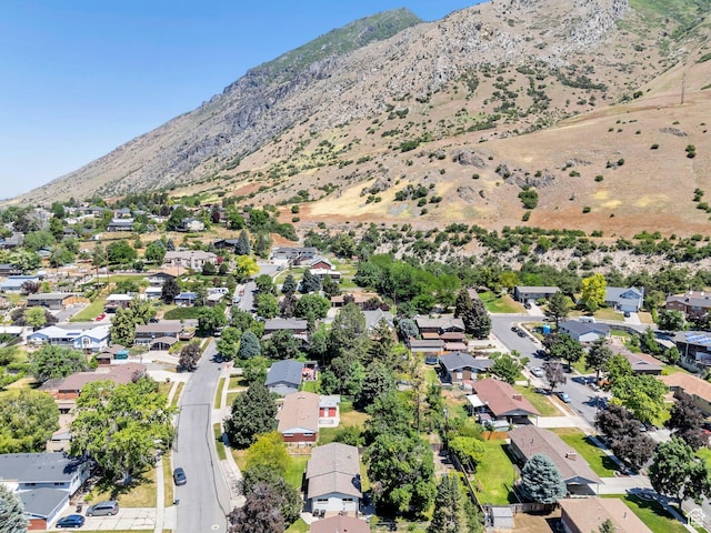 256 N 1040 E, Springville, UT 84663 - aerial overview of property's location with a mountain backdrop and nearby suburban area
