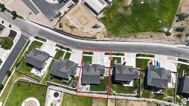 3041 S Hollow Way, Saratoga Springs, UT 84045 - aerial view of residential area with property boundaries highlighted