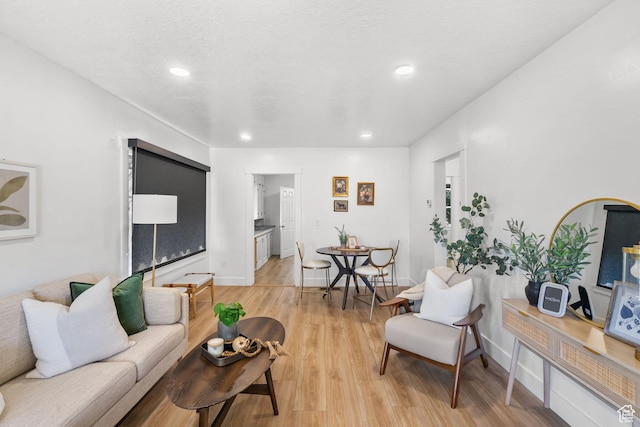 1022 27th St S, Ogden, UT 84403 - living area with light wood finished floors, recessed lighting, and baseboards