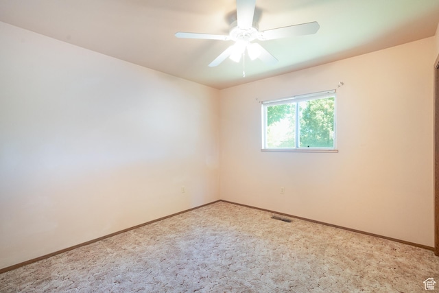 649 W Bulldog Cir, Murray, UT 84123 - carpeted spare room with baseboards and a ceiling fan