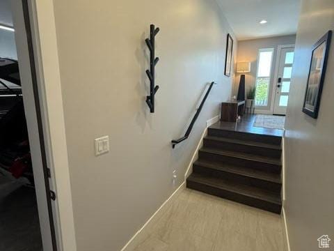 795 E Miner Way, Hideout, UT 84036 - stairs with baseboards and recessed lighting