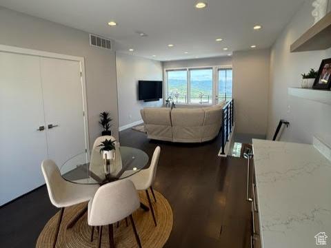 795 E Miner Way, Hideout, UT 84036 - dining space with recessed lighting and dark wood finished floors