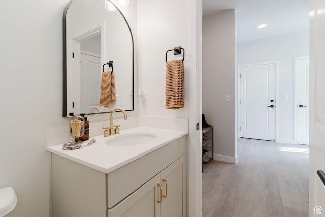 903 S 250 W, American Fork, UT 84003 - bathroom with vanity, wood finished floors, and recessed lighting