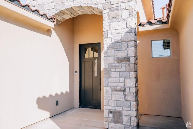 579 N Staci Dr, Hurricane, UT 84737 - property entrance featuring stone siding and stucco siding