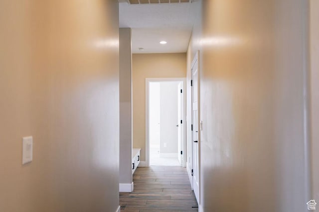 579 N Staci Dr, Hurricane, UT 84737 - hallway featuring dark wood-style floors and recessed lighting