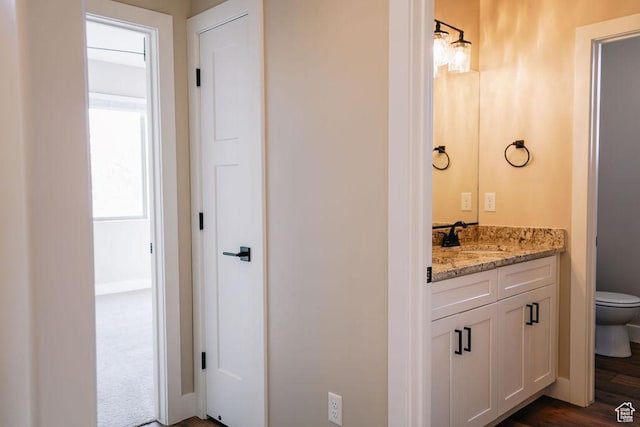 579 N Staci Dr, Hurricane, UT 84737 - bathroom with vanity and wood finished floors