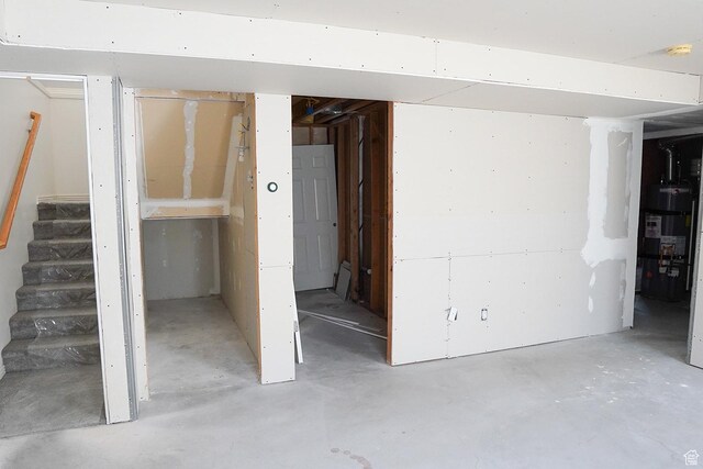 197 W 1750 N, Lehi, UT 84043 - unfinished below grade area featuring secured water heater and stairway