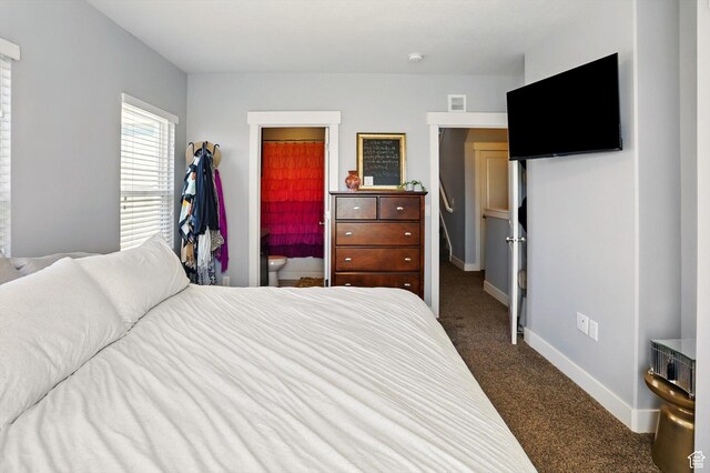 4746 W Daybreak Rim Way S, Jordan, UT 84009 - bedroom featuring dark carpet and baseboards