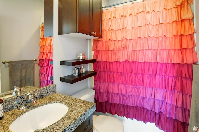 4746 W Daybreak Rim Way S, Jordan, UT 84009 - bathroom featuring vanity and a shower with shower curtain