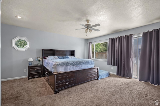 1866 E Village Rd S, Salt Lake City, UT 84121 - carpeted bedroom with a textured ceiling and a ceiling fan