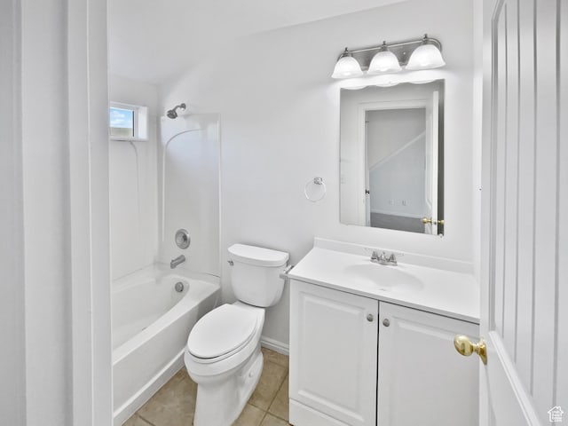 2238 N Harvest Moon Dr, Saratoga Springs, UT 84045 - full bath featuring vanity,  shower combination, and tile patterned flooring