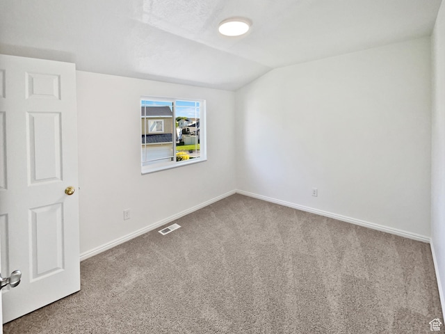 2238 N Harvest Moon Dr, Saratoga Springs, UT 84045 - carpeted spare room with lofted ceiling and baseboards