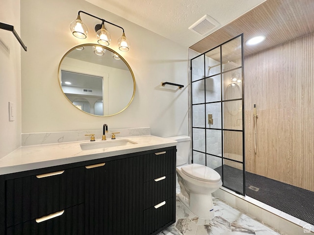 5862 S Ayrshire Dr, Murray, UT 84107 - full bath featuring marble look tile flooring, vanity, and a shower stall