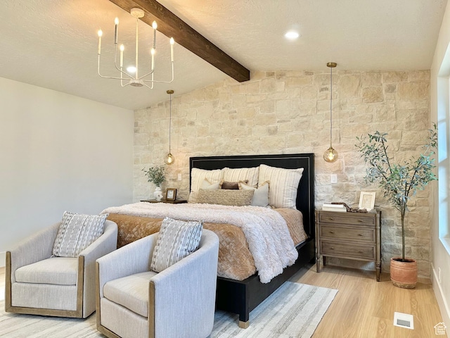 5862 S Ayrshire Dr, Murray, UT 84107 - bedroom featuring light wood-type flooring and a chandelier