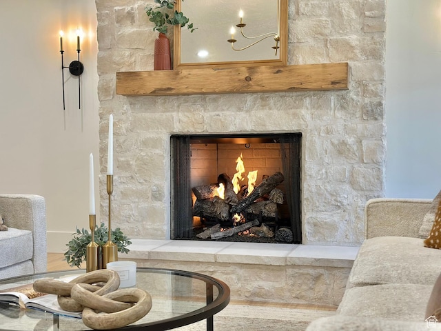5862 S Ayrshire Dr, Murray, UT 84107 - detailed view of a fireplace