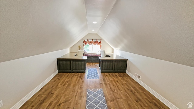 1812 E 1460 S, Spanish Fork, UT 84660 - unfurnished office with vaulted ceiling, wood finished floors, and recessed lighting