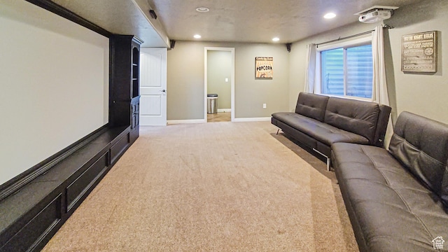 1812 E 1460 S, Spanish Fork, UT 84660 - carpeted home theater room with recessed lighting and baseboards