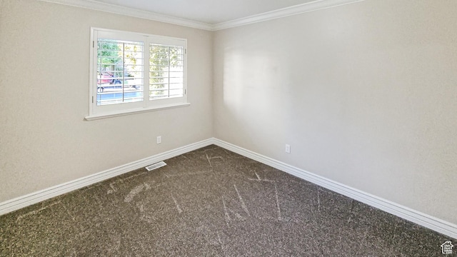 1812 E 1460 S, Spanish Fork, UT 84660 - empty room with ornamental molding and dark carpet