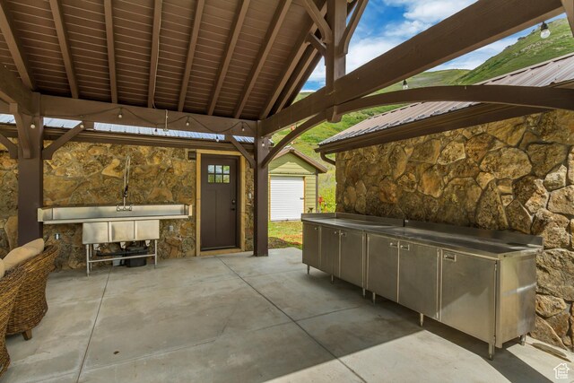370 S Got Teeth Ln E, Emigration Canyon, UT 84108 - view of patio with an outbuilding