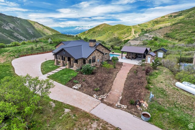 370 S Got Teeth Ln E, Emigration Canyon, UT 84108 - view from above of property featuring mountains