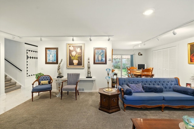 1188 N 600 E, Logan, UT 84341 - living room featuring rail lighting and stairs