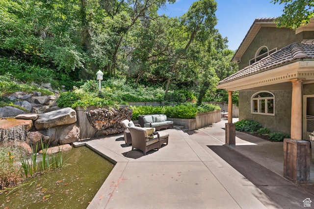 5757 S Holladay Blvd E, Holladay, UT 84121 - view of patio with an outdoor living space