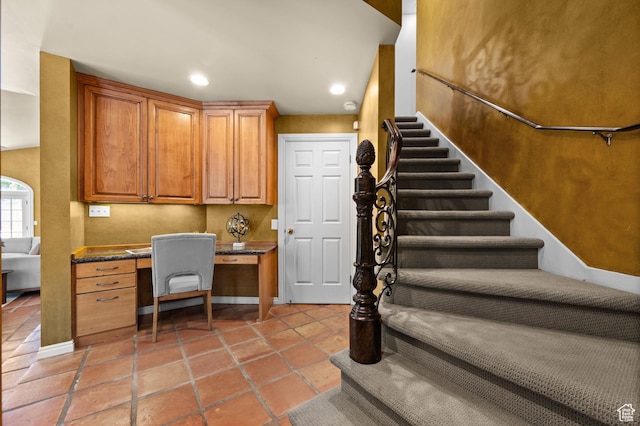 5757 S Holladay Blvd E, Holladay, UT 84121 - office area featuring built in desk and recessed lighting