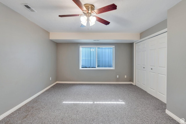 2522 N 1000 E, Provo, UT 84604 - unfurnished bedroom featuring carpet, a closet, and a ceiling fan