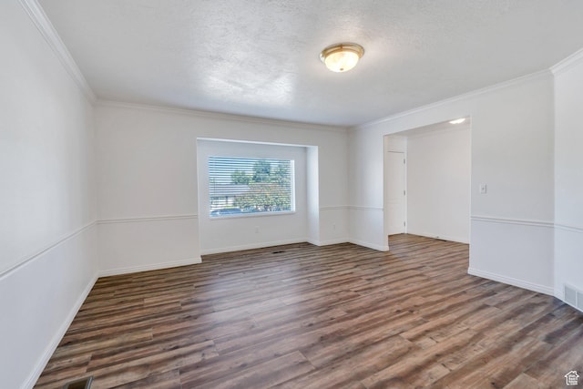 2522 N 1000 E, Provo, UT 84604 - unfurnished room featuring a textured ceiling, wood finished floors, and crown molding