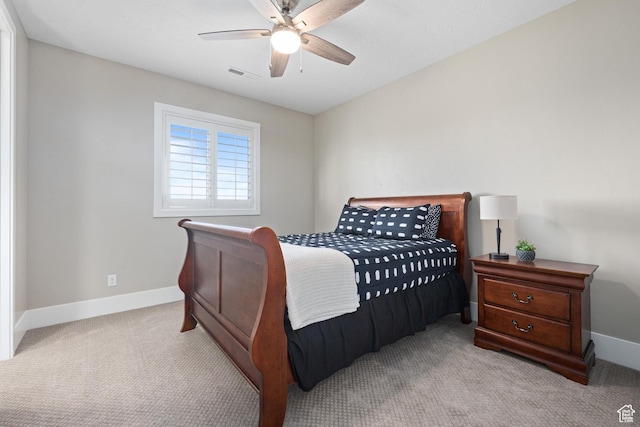 2530 S Monterosa Ln, St George, UT 84790 - carpeted bedroom featuring baseboards and a ceiling fan