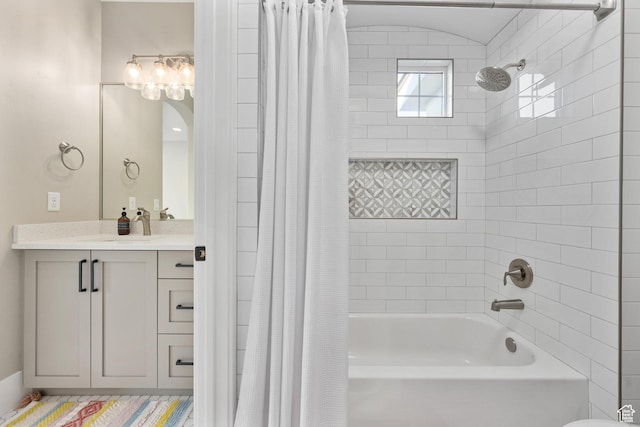 2530 S Monterosa Ln, St George, UT 84790 - full bath featuring shower / bath combination with curtain and vanity