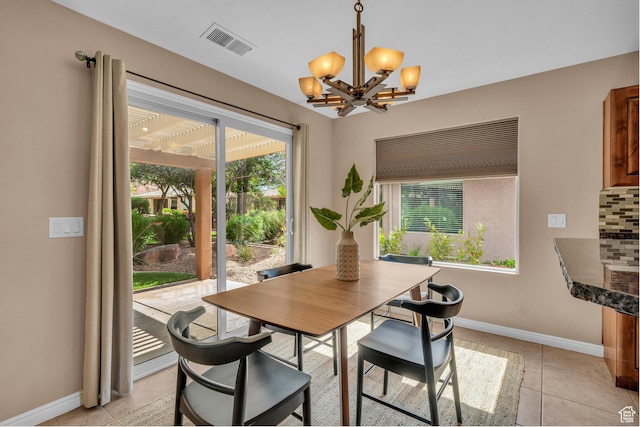 336 W 270 S, Ivins, UT 84738 - dining space featuring a chandelier, plenty of natural light, and light tile patterned floors