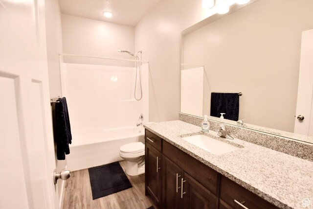 397 S Trejo Ridge Rd E, Grantsville, UT 84029 - bathroom with vanity, shower / bath combination, and wood finished floors