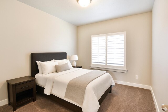 397 S Trejo Ridge Rd E, Grantsville, UT 84029 - bedroom with baseboards and dark colored carpet