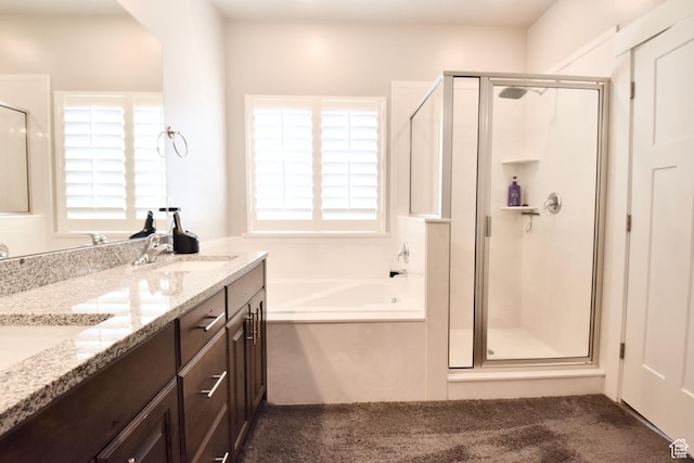 397 S Trejo Ridge Rd E, Grantsville, UT 84029 - full bath with a shower stall, a bath, and double vanity