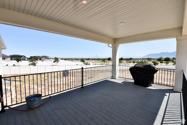 397 S Trejo Ridge Rd E, Grantsville, UT 84029 - deck with a mountain view and grilling area