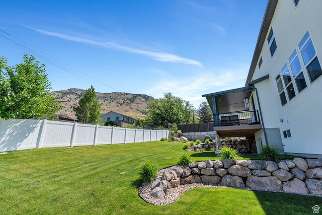 113 N 1400 E, Pleasant Grove, UT 84062 - view of yard with a balcony and a mountain view