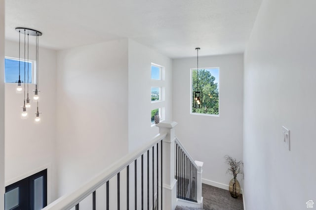 113 N 1400 E, Pleasant Grove, UT 84062 - corridor featuring an upstairs landing and dark carpet