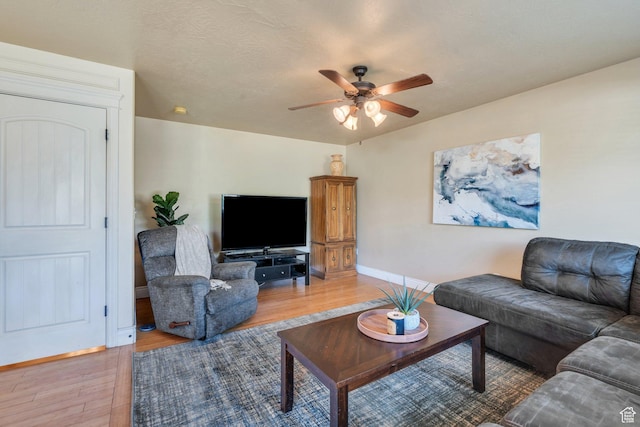 1198 N Reese Dr, Provo, UT 84601 - living area featuring wood finished floors and a ceiling fan