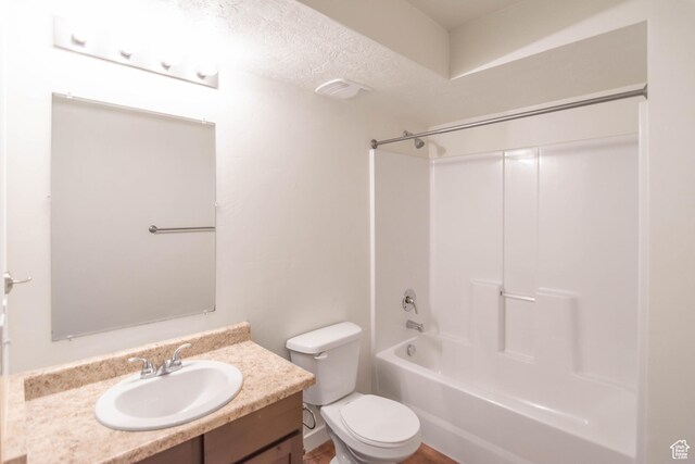 477 S 850 E, American Fork, UT 84003 - bathroom with vanity, shower / washtub combination, and a textured ceiling