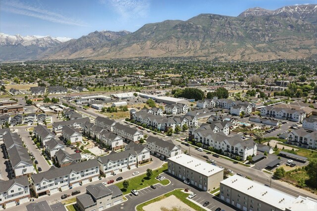 477 S 850 E, American Fork, UT 84003 - aerial view of property and surrounding area with mountains and nearby suburban area