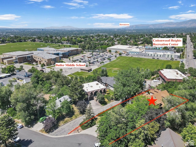 2673 E Toni Cir S, Cottonwood Heights, UT 84121 - view of property location with property parcel outlined and a mountain backdrop