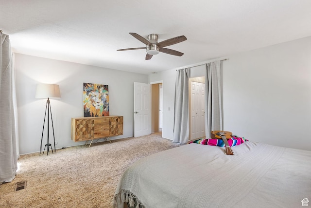 2673 E Toni Cir S, Cottonwood Heights, UT 84121 - bedroom with carpet floors and ceiling fan