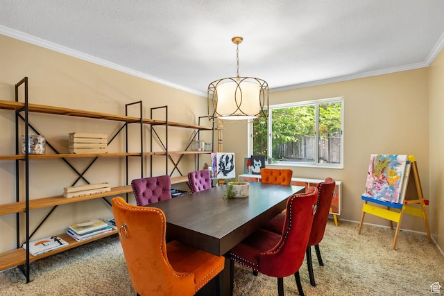 2673 E Toni Cir S, Cottonwood Heights, UT 84121 - dining room with ornamental molding and carpet floors