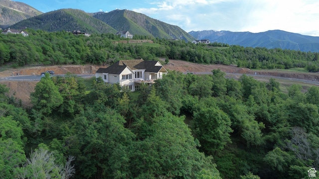 1087 S Loafer Dr, Woodland Hills, UT 84653 - view of mountain background featuring a heavily wooded area
