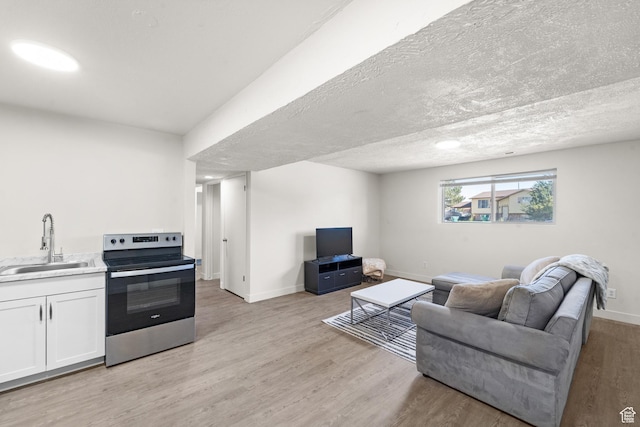 1726 W 1375 N, Layton, UT 84041 - living area with light wood finished floors and a textured ceiling