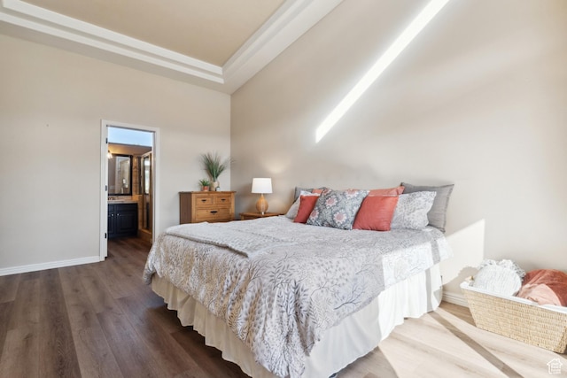 340 N Country Ln N Unit 27, St George, UT 84770 - bedroom with wood finished floors and ensuite bath