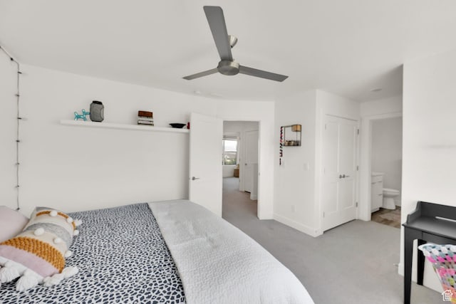 6366 W Sugarcane Dr S Unit 310, South Jordan, UT 84009 - carpeted bedroom featuring a ceiling fan and baseboards
