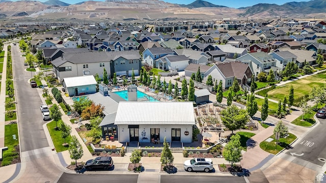 6366 W Sugarcane Dr S Unit 310, South Jordan, UT 84009 - aerial view of a mountain backdrop and a pool area